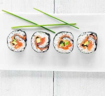Smoked Salmon and Avocado Sushi
