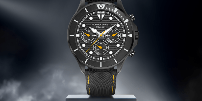 Odyssey Black Amber Racer Men’s Watch from Filippo Loreti