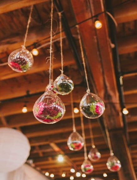 Multiple Hanging Bulb Terrarium