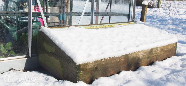 Wipe Off All the Ice from The Top of The Cold Frame